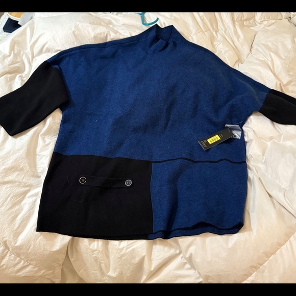 Woman's Blue and Black Sweater - Picture 1 of 1